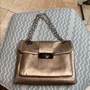 Lanvin Gold/Bronze Leather Handbag